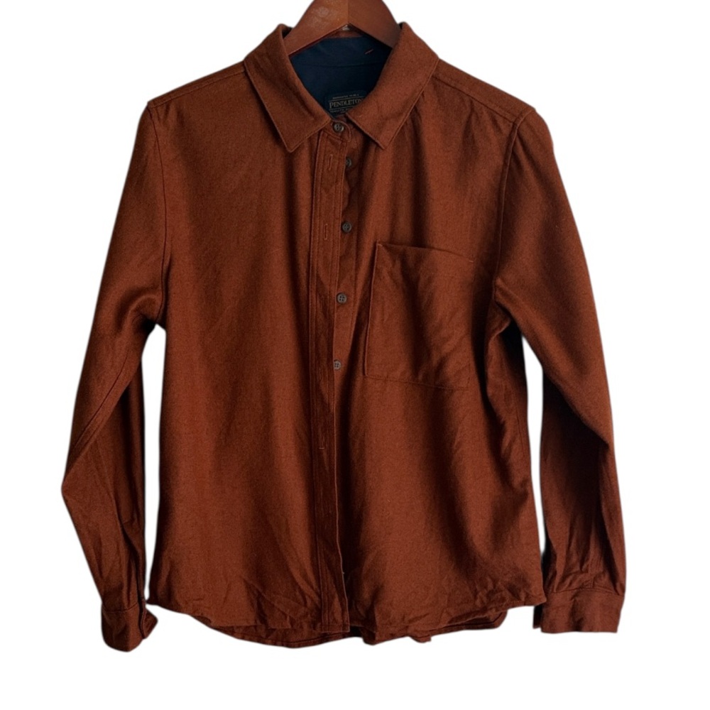 Pendleton Brown Wool Button Down Sz L